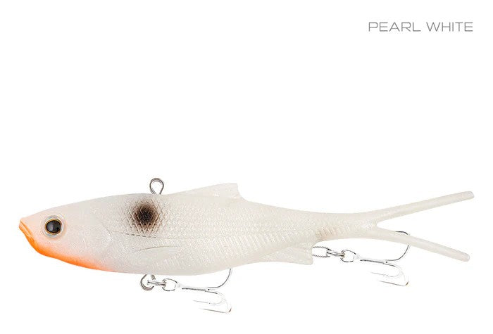 Samaki Vibelicious Fork Tail 125mm Soft Vibe Lure [cl:pearl White]