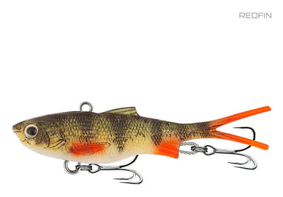 Samaki Vibelicious Fork Tail 70mm Soft Vibe Lure [cl:redfin]