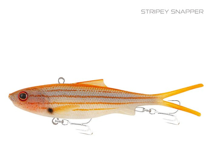 Samaki Vibelicious Fork Tail 125mm Soft Vibe Lure [cl:stripey Snapper]