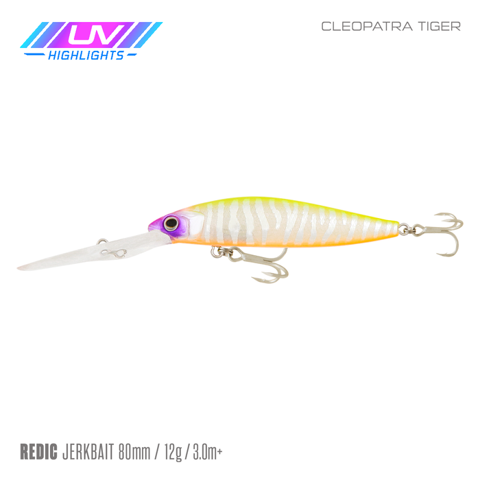 Samaki Redic Ds80 Jerkbait Lure [cl:cleopatra Tiger Uv]