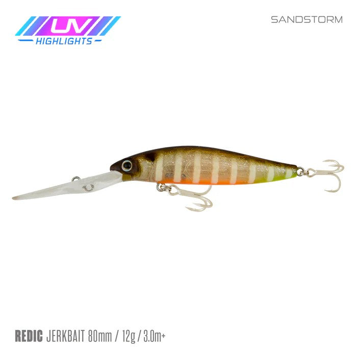 Samaki Redic Ds80 Jerkbait Lure [cl:sandstorm Uv]