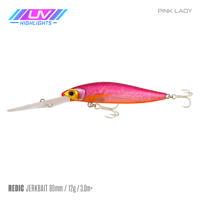 Samaki Redic Ds80 Jerkbait Lure [cl:pink Lady Uv]