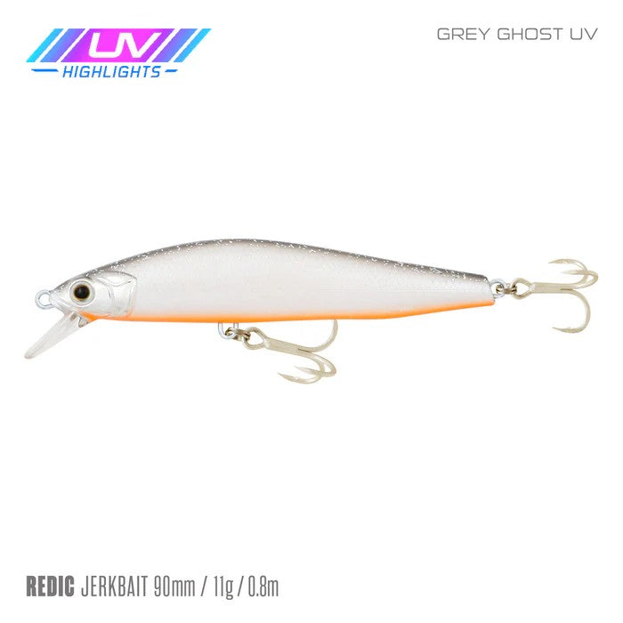 Samaki Redic Sf90 Jerkbait Lure [cl:grey Ghost Uv]