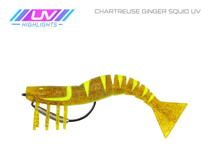 Samaki Live Shrimp 127mm Lure [cl:charteuse Ginger Squid Uv]