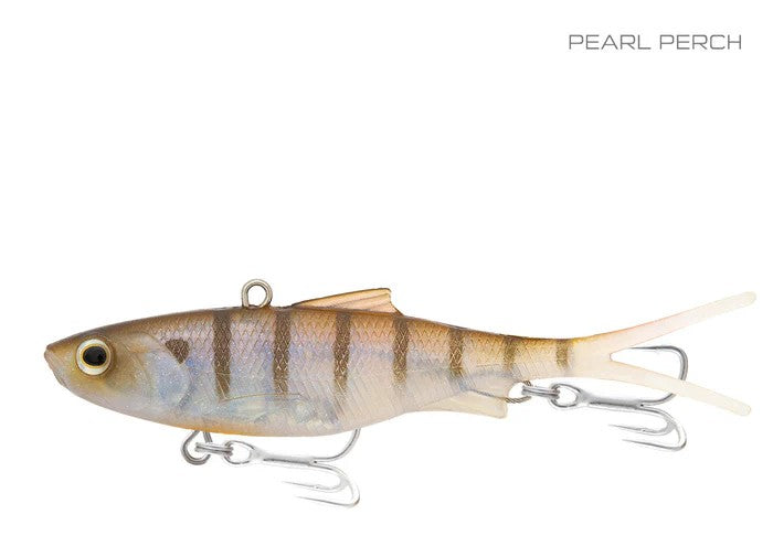 Samaki Vibelicious Fork Tail 85mm Soft Vibe Lure [cl:pearl Perch]