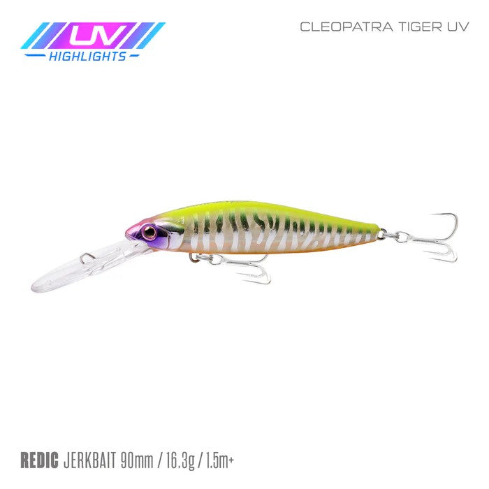 Samaki Redic Ms90 Jerkbait Lure [cl:cleopatra Tiger Uv]