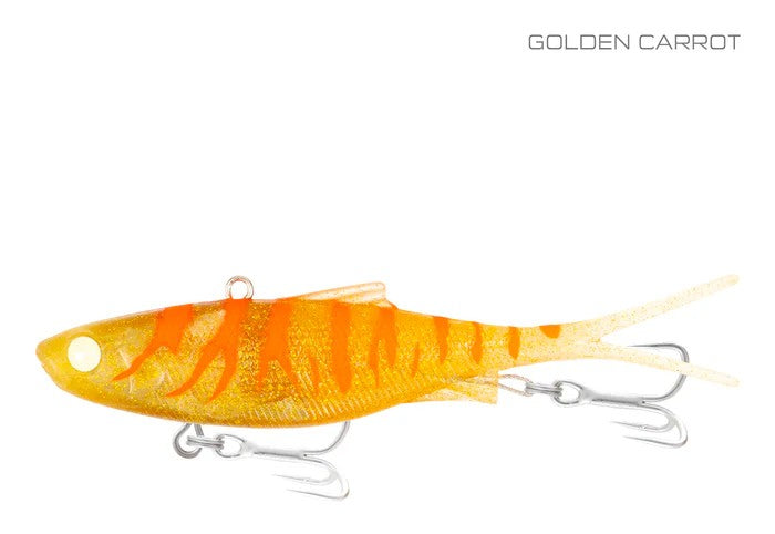 Samaki Vibelicious Fork Tail 100mm Soft Vibe Lure [cl:golden Carrot]
