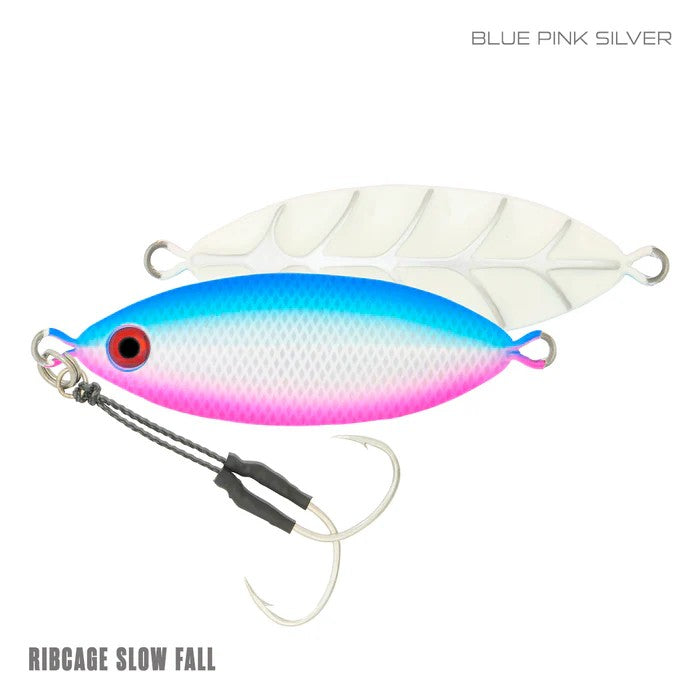 Samaki Ribcage Slow Fall 40g Jig [cl:blue Pink Silver]