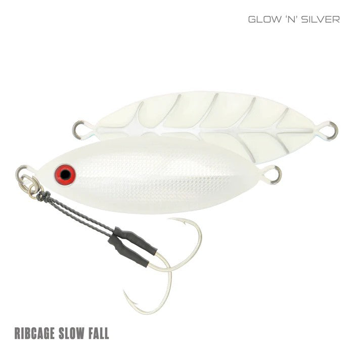 Samaki Ribcage Slow Fall 60g Jig [cl:glow N Silver]