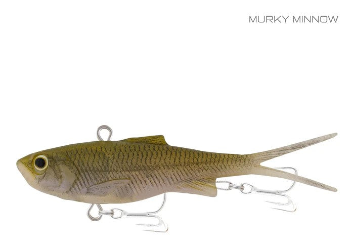 Samaki Vibelicious Fork Tail 70mm Soft Vibe Lure [cl:murky Minnow]