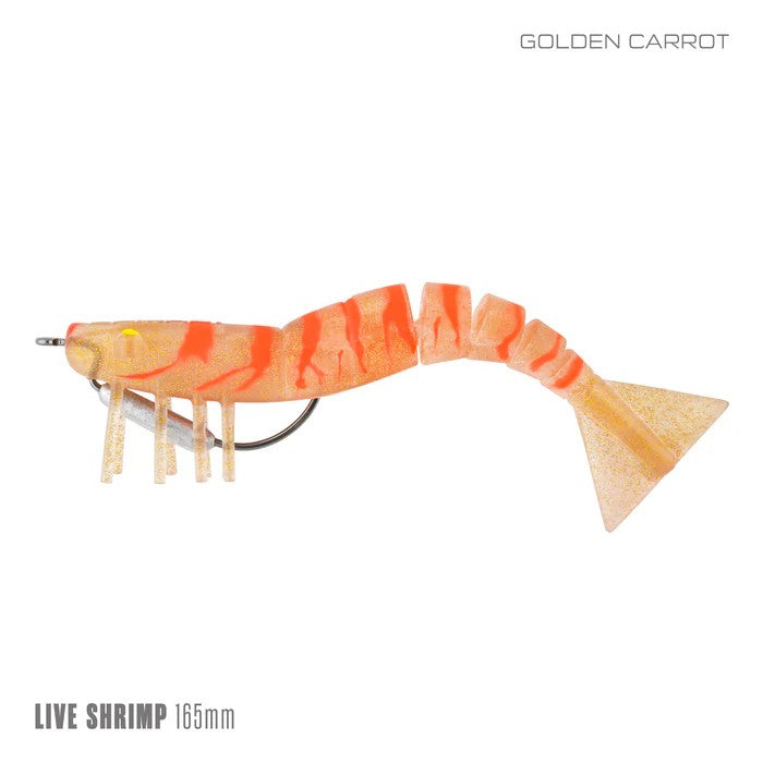 Samaki Live Shrimp 165mm Soft Plastic Lure [cl:golden Carrot]