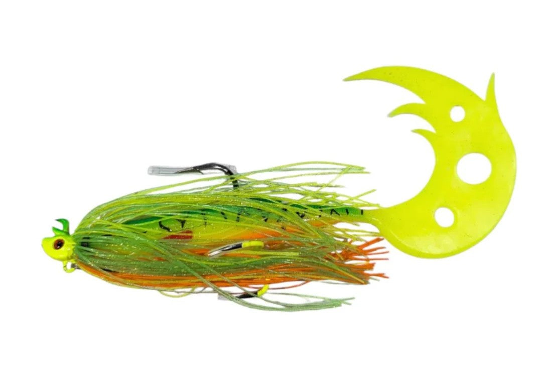 Bassman Mft 1/2oz Curly Tail Swimjig Lure [cl:fire Tiger]
