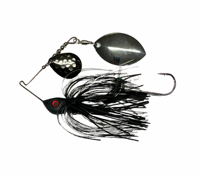 Bassman Shorty Compact Mag Willow 1/2oz Spinnerbait [cl:m10 Matte Black]