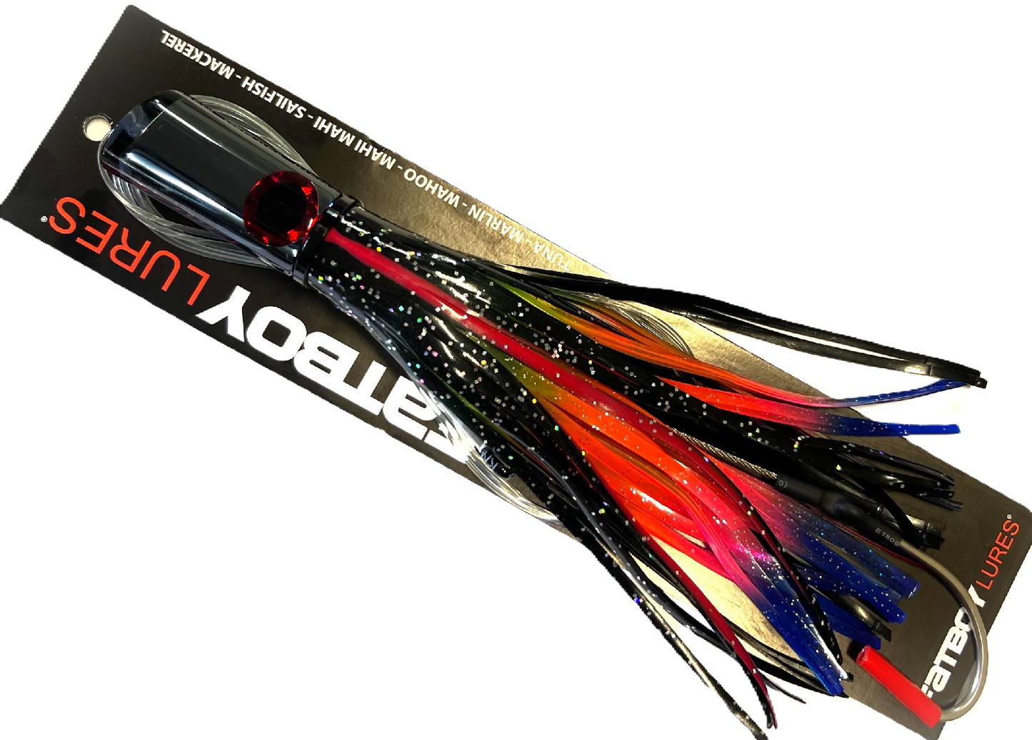 Fatboy C4-tube Rigged Skirted 8 Inch Lure [cl:f31 - Halloween]
