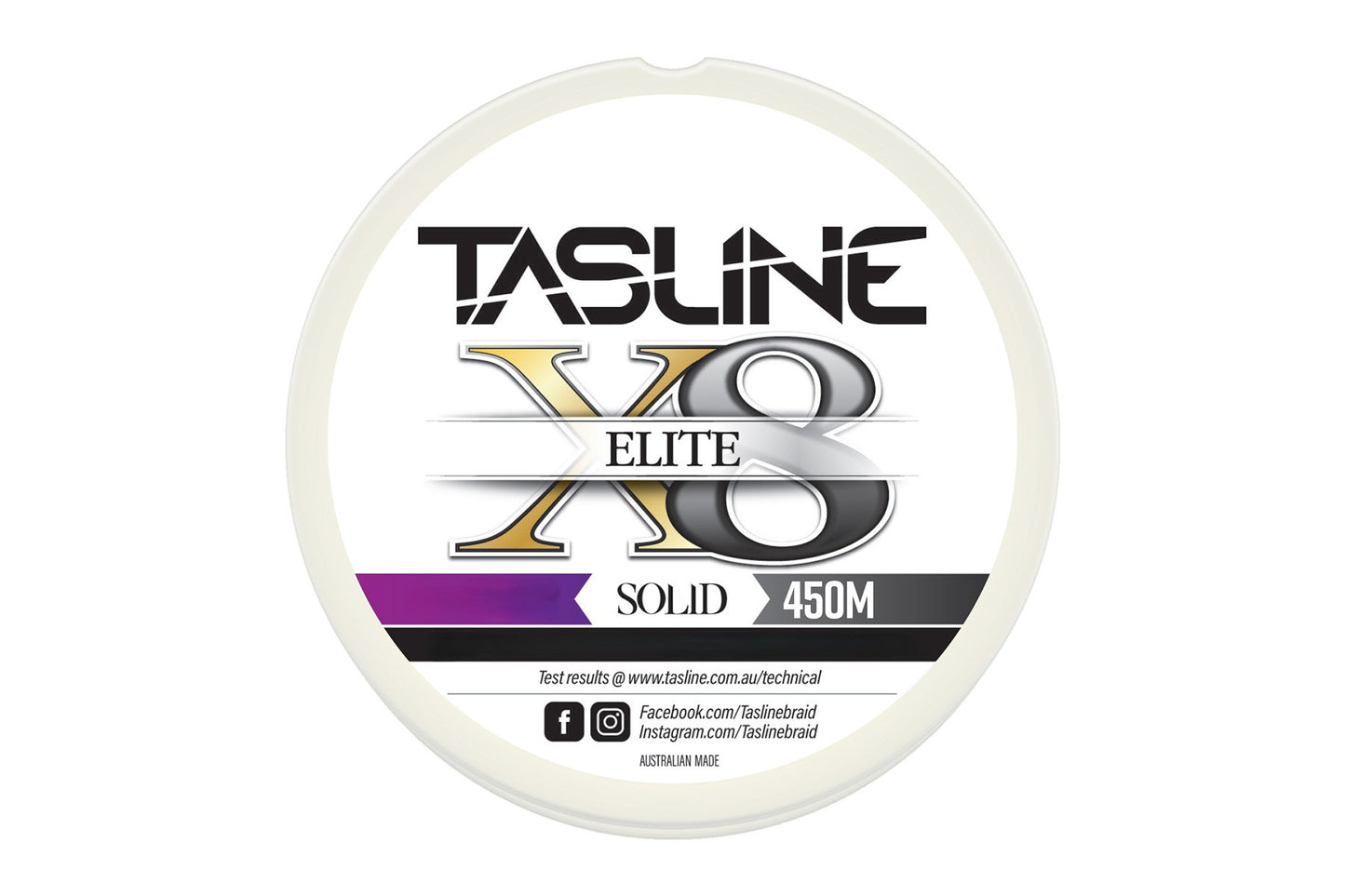 Tasline X8 Braid Elite White 450m Braid [sz:12lb]