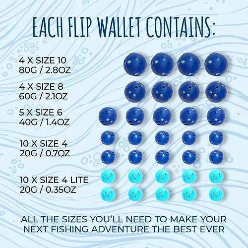 Klik Sinkers Blue Wallet [typ:ball Blue Sz:asstd Sizes Qty:33]
